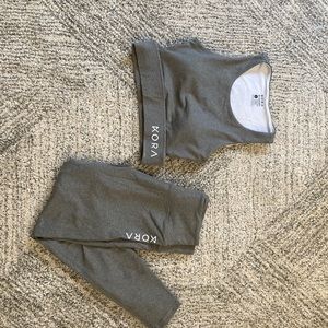 KORA NEVER BEEN WORN heather grey athletic set